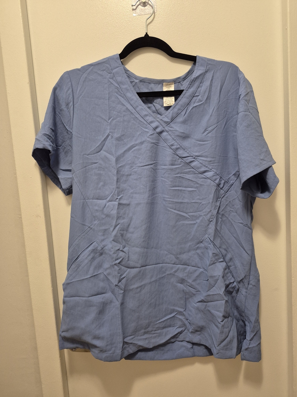Crush Light Blue Scrub Top - Women